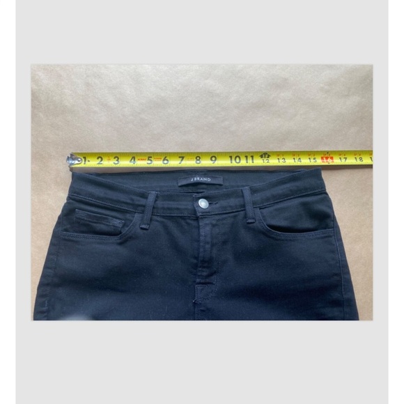 J Brand Women’s Distressed Black Skinny Jeans Raw Hems Stretch Denim - Picture 9 of 10